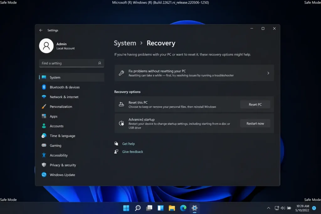 safe mode windows 11