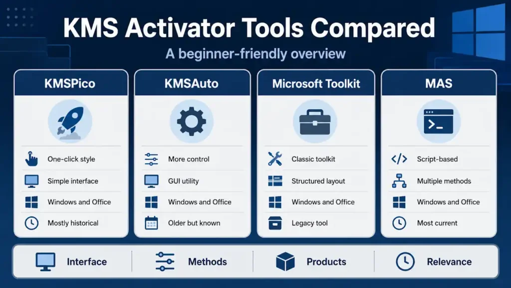 KMS Activator Tools Compared for Beginners